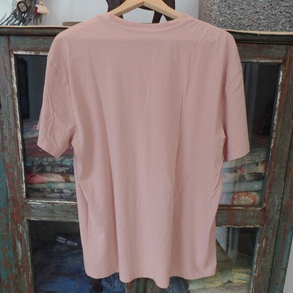 Mighty Fine Cowboy Theme NWOT TEE Peach, Brown & Gold Shirt MEDIUM - Picture 3 of 5